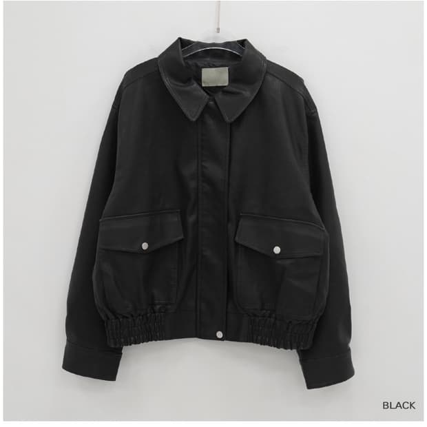 매니크 세크 레더 자켓 블랙 (완전새거)