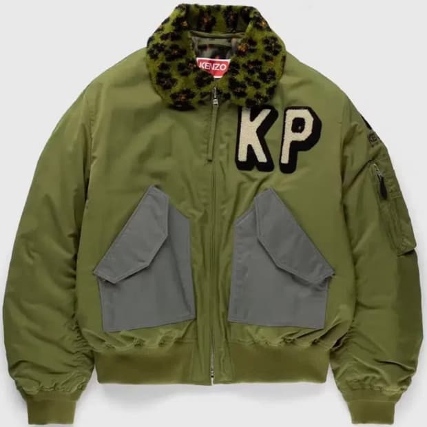 겐조 레오파드 봄버 자켓 xl