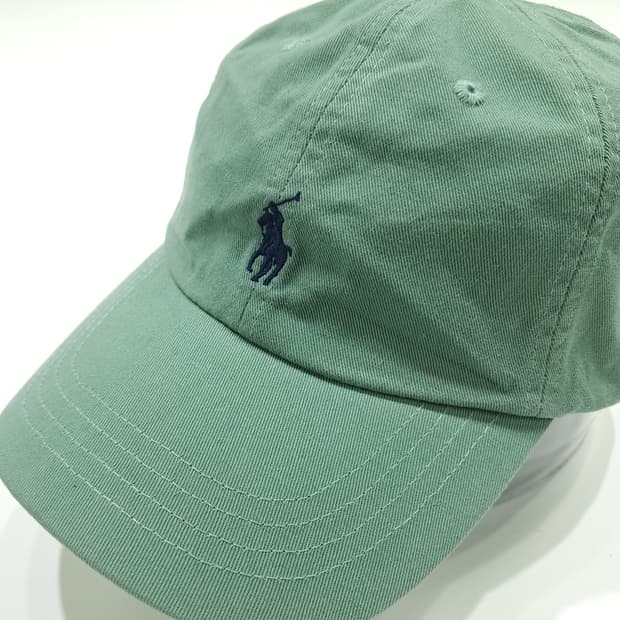 CN873 폴로 랄프로렌 에메랄드그린 블랙 자수 볼캡 모자