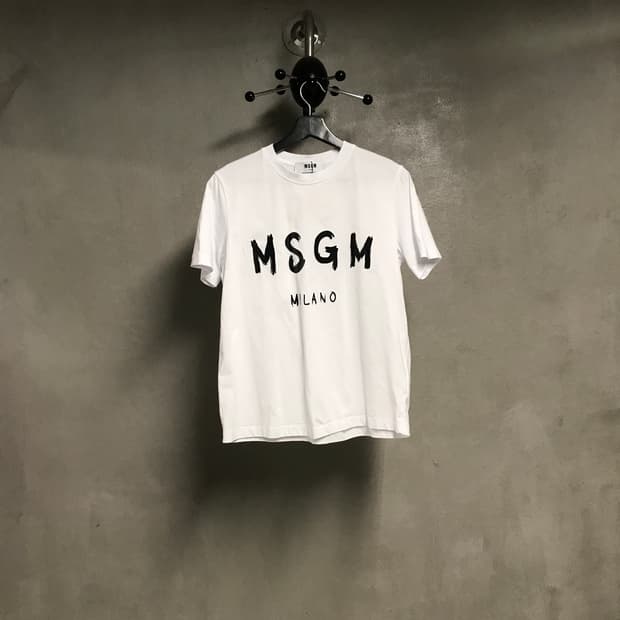 MSGM 화이트 반팔 티셔츠 M(W)