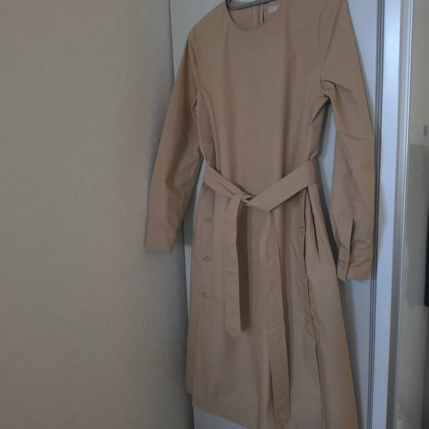 빈폴 면 벨티드 롱원피스