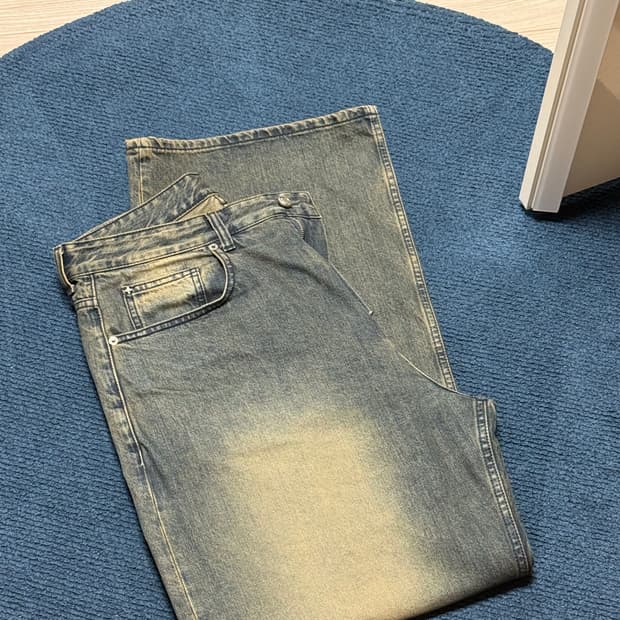 [m] 벨리에 트루와이드 데님 빈티지 인디고