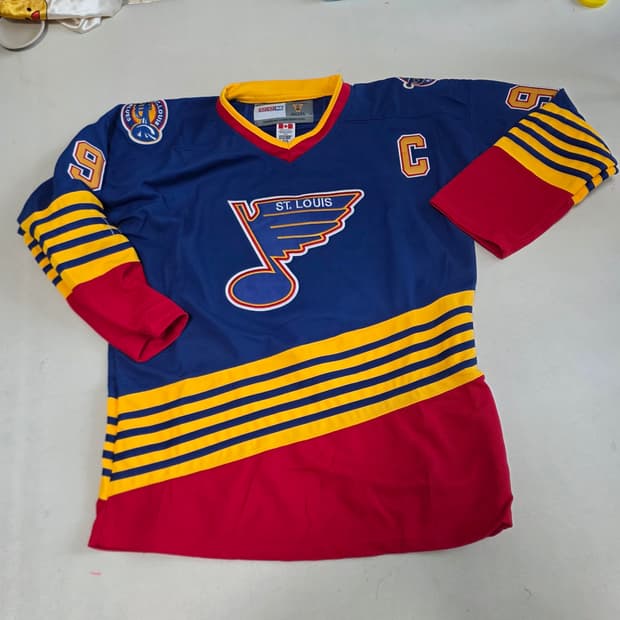 NHL 세인트루이스 블루스 그레츠키 아이스하키 져지