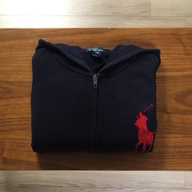 폴로 빅포니 후드집업 진네이비