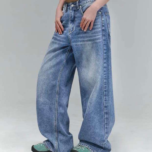 랜덤오프 BTB WAVE WASHING JEANS 데님팬츠