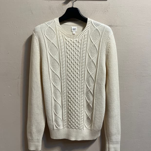 갭 아이보리 케이블 니트 (344)