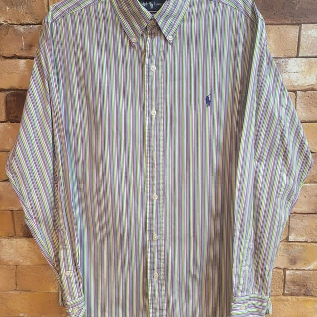 폴로 랄프로렌 스트라이프 셔츠 커스텀 핏 40-82
