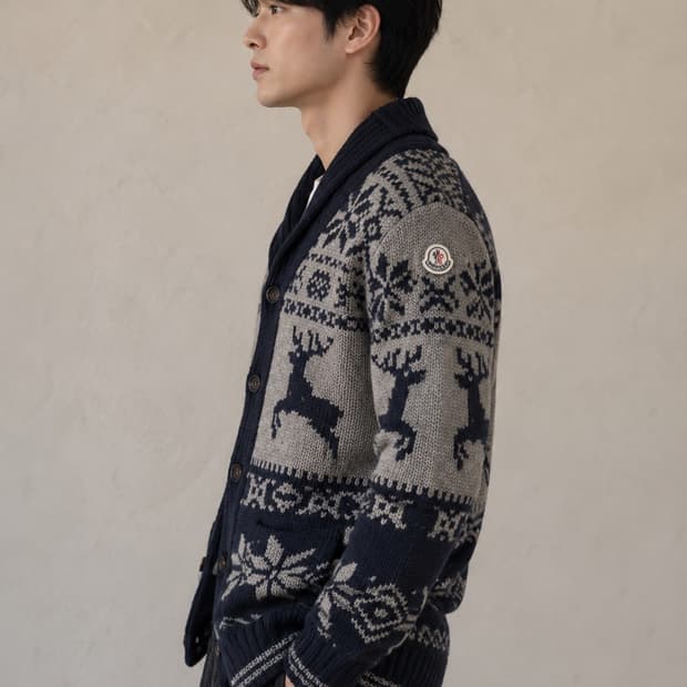 몽클레어 노르딕 숄카라 울 가디건