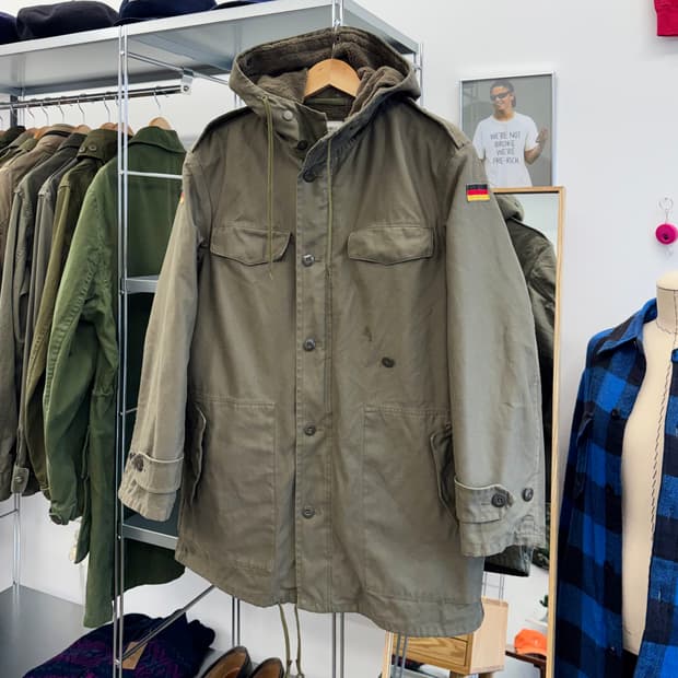 80s 빈티지 독일군 올리브 모즈 코트 (L) 