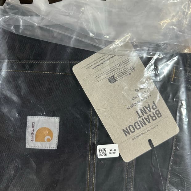 칼하트 브랜돈 팬츠 블랙 스톤워시드 L 교신