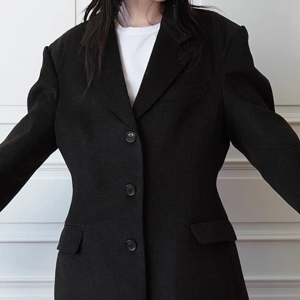 dared 데어드 아워글래스 싱글 울 코트 1사이즈