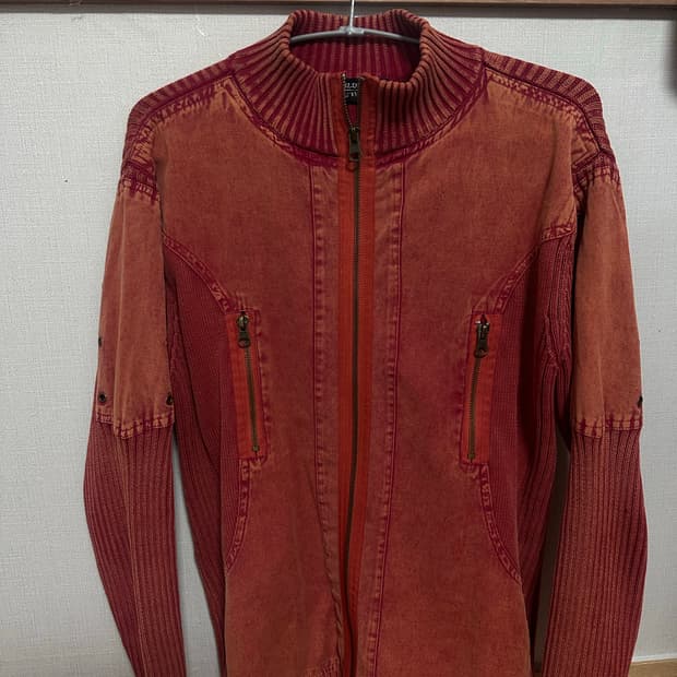 빈티지 레드 집업 자켓