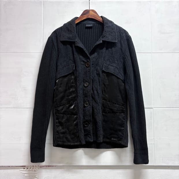 BLUE WILLIS 포켓 니트 고스 자켓 L