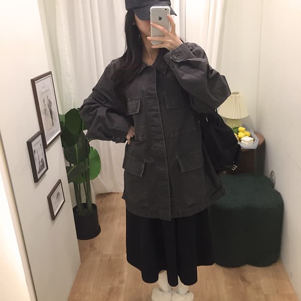 공용 무신사스탠다드 포켓 셔츠자켓 100