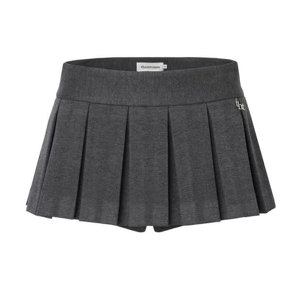 쓰리타임즈 Loew pleats skirt 그레이 M