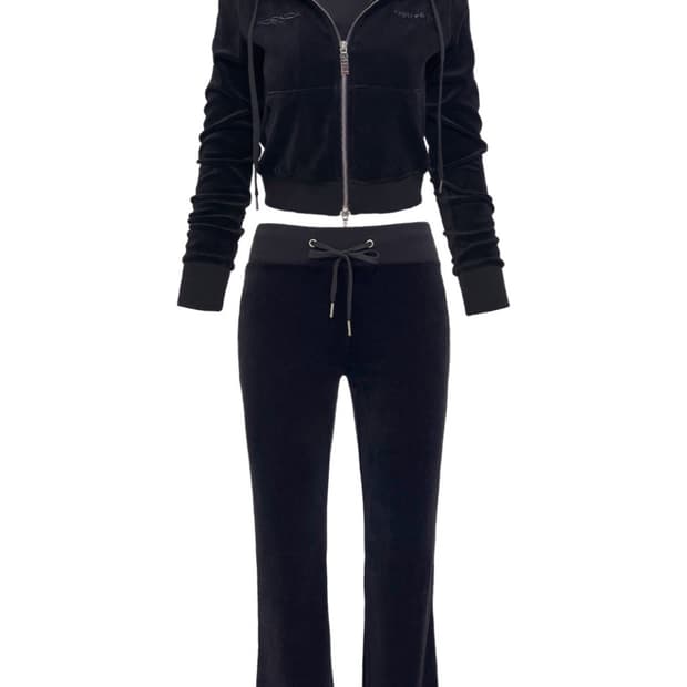 익스파이어드걸 벨로아 트레이닝 세트 블랙 S