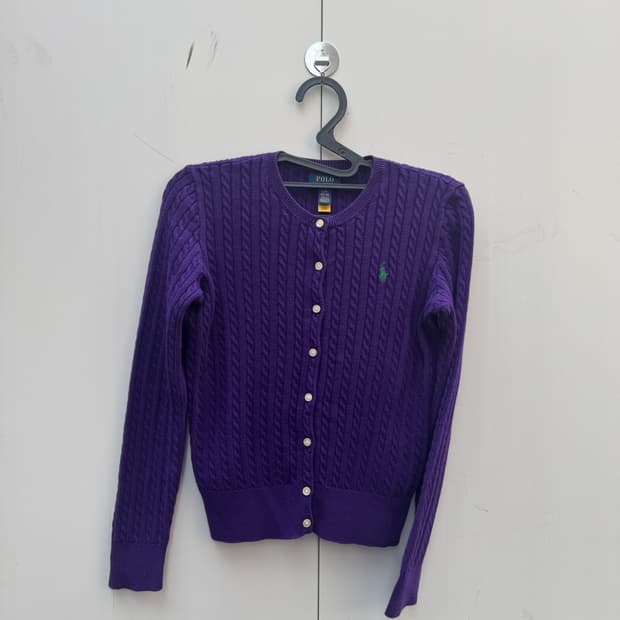 폴로 여자 꽈배기 니트 가디건 팝니다