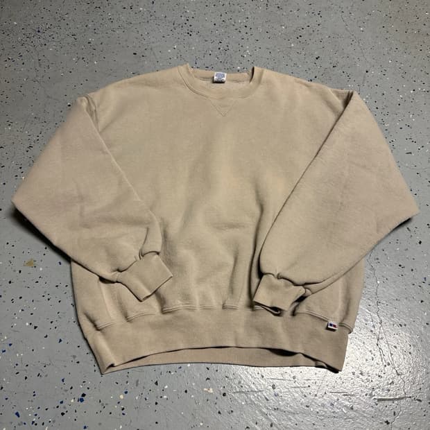 90s 러셀 애슬레틱 빈티지 무지 크루넥 스웻셔츠