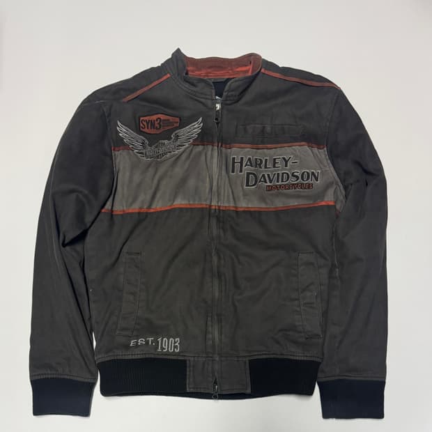 정품!! 할리데이비슨 레이싱 코튼 봄버 자켓