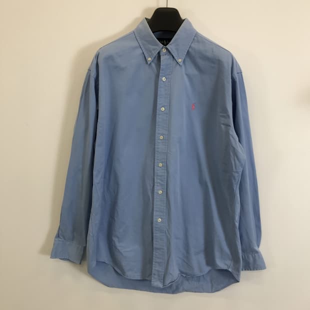 폴로 랄프로렌 옥스포드 코튼 블루셔츠 핑크포니 [L]