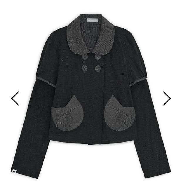  허그유어스킨 Detachable round jacket (Black)