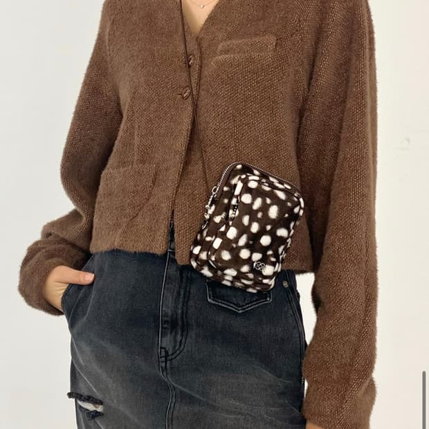 기준 밤비 브라운 미니백 퍼 크로스백 KIJUN