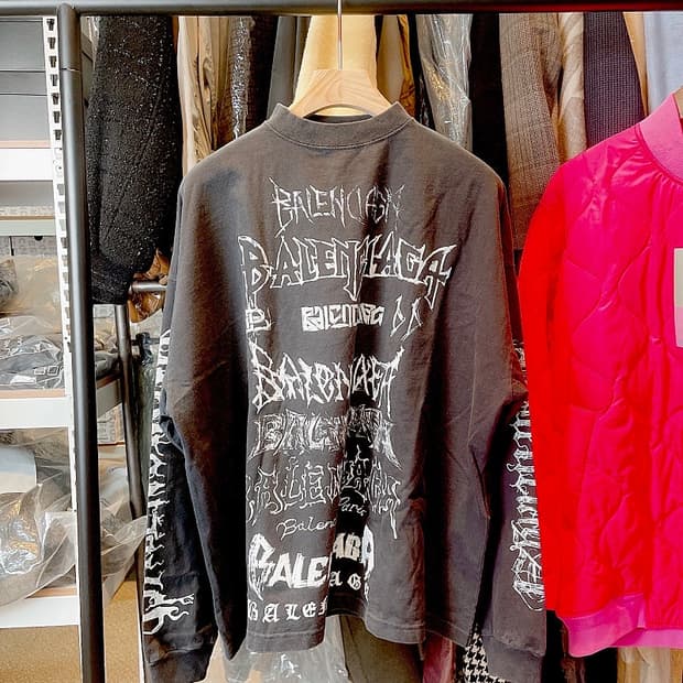 (정품/새상품) 발렌시아가 공용 메탈 미디엄 핏 롱슬리브