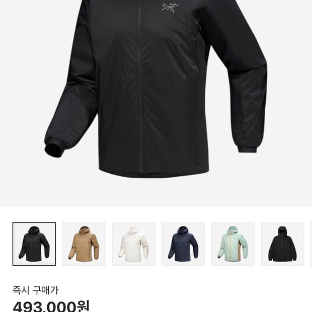아크테릭스 아톰 후디 블랙  xl