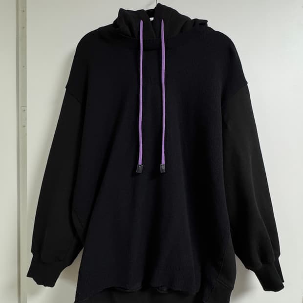 SYSTEM 시스템 여성 기모 후드니트