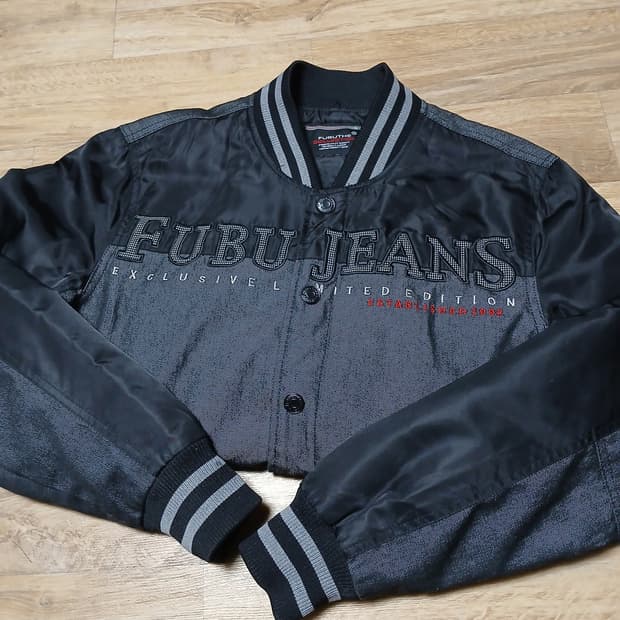fubu 후부 푸부 데님 바시티 자켓 야구