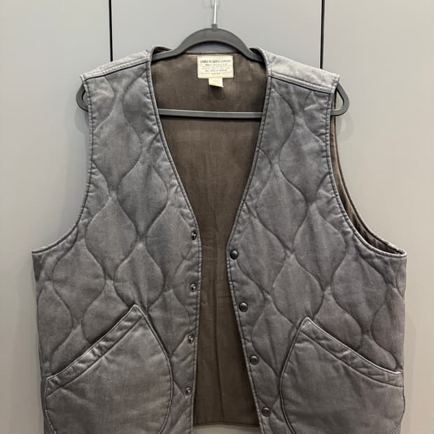 RRL-Hudson Quilted Denim Gilet (더블알엘 조끼)