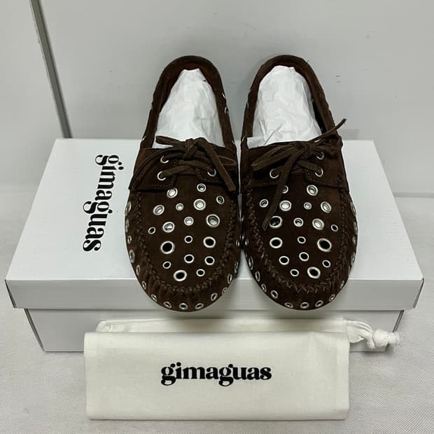 [36,37]기마구아스 아일렛 드라이빙 슈즈/브라운