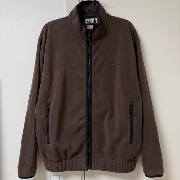 아디다스 셰르파 플리스 자켓 브라운 S사이즈 (HK9879)