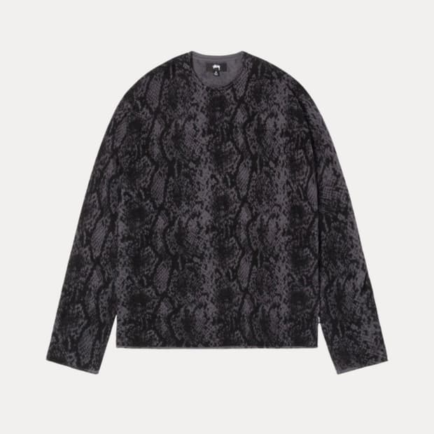 stussy 파이썬 크루 스웨터 니트 