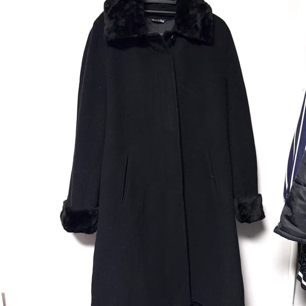 MADE IN ITALY WOOL 100% 코트 울코트 퍼코트