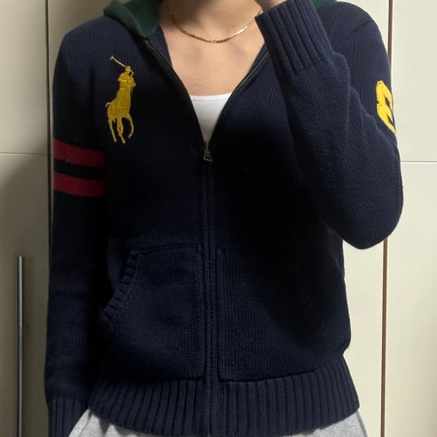 폴로 랄프로렌 빅포니 딥네이비 후드집업