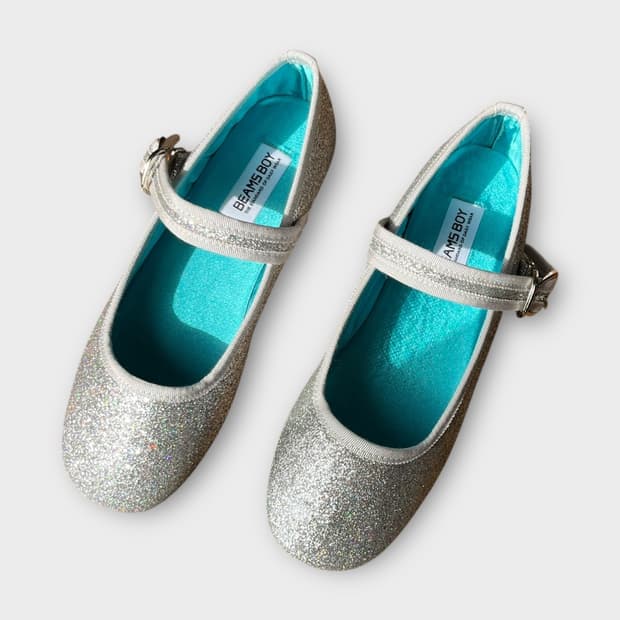 Beams . 빔즈보이 글리터 실버 메리제인