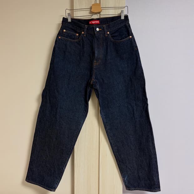 슈프림 24ss 배기진 리지드 인디고