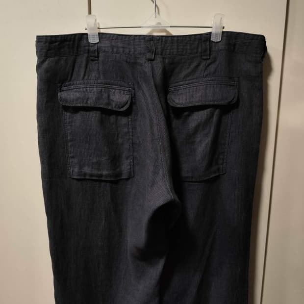 36인치 C.P. Company 씨피컴퍼니 린넨 블랙 팬츠