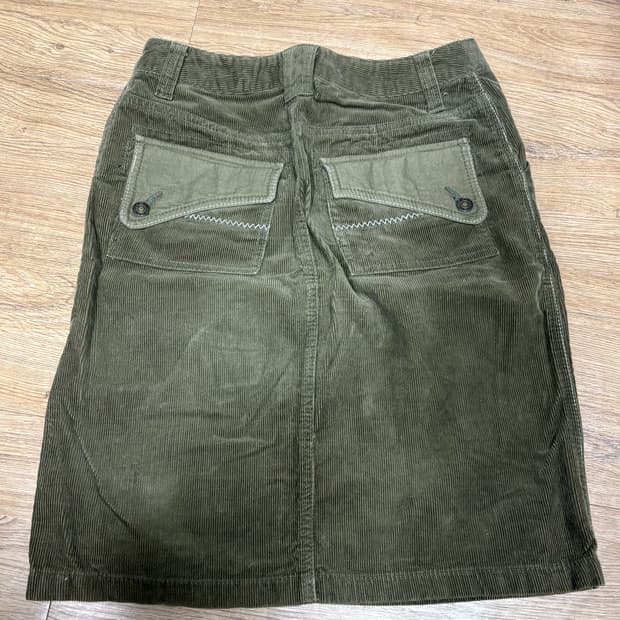 빈티지 코듀로이 포켓 미디스커트