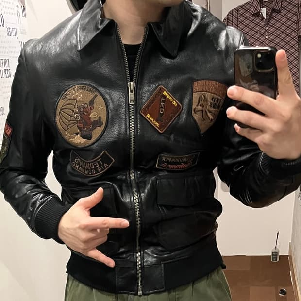 빈티지 가죽 자켓