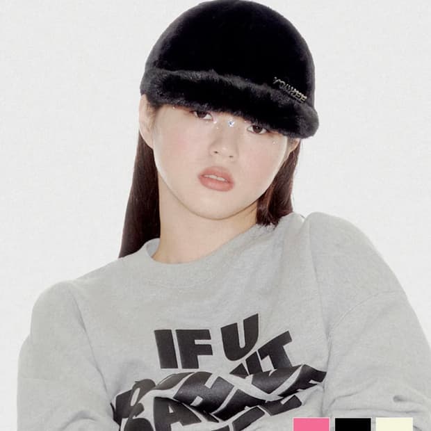 유희 퍼 캡(핑크)