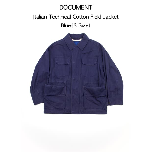DOCUMENT 이탈리안 테크니컬 코튼 필드 자켓 블루