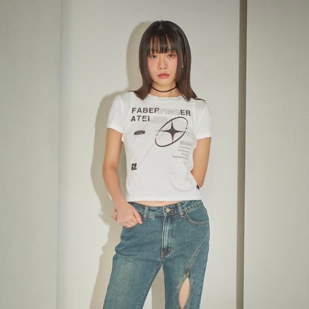 파베르핑거 Atelier Printing Layered T-shirt