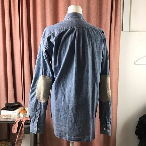 꼼데가르송 엘보우 패치 셔츠