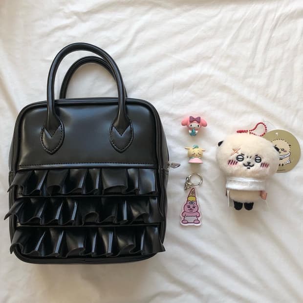 꼼데가르송 걸 프릴토트백 블랙