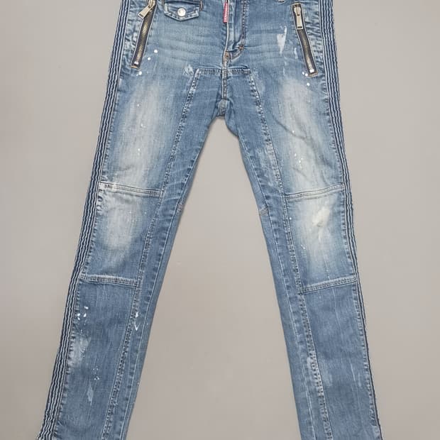 [32] 디스퀘어드2 화이트 스플래터 타이디바이커진 청바지