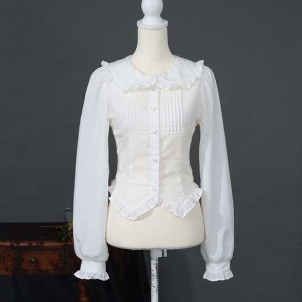 Palefy 팔엘피 코르셋 프릴 블라우스 | 양산형 양지뢰 지뢰계