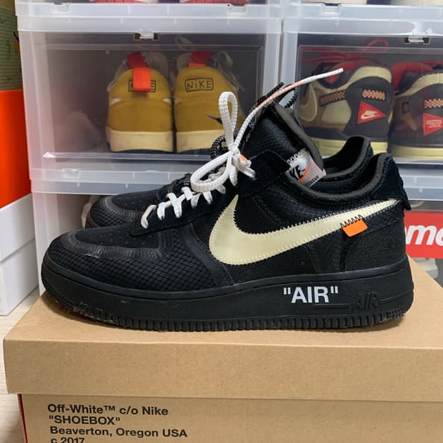 [275]나이키 오프화이트 에어포스 로우 블랙
