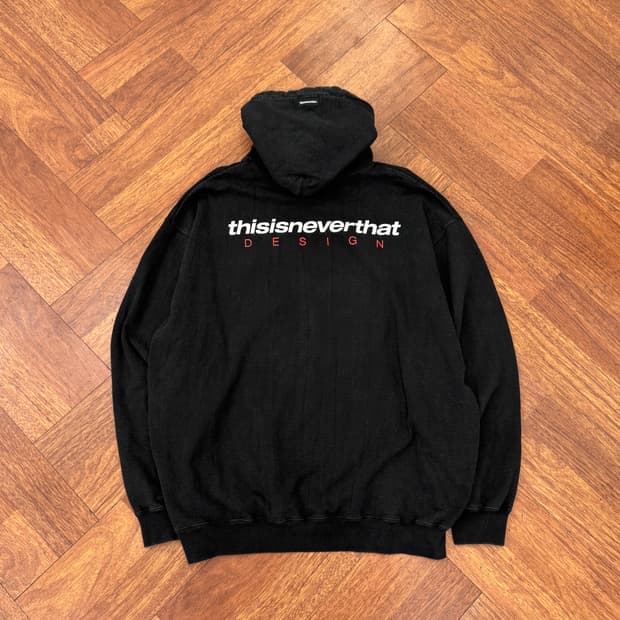 XL(110) 디스이즈네버댓 빅로고 후드 티셔츠 